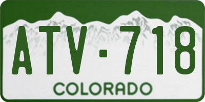 CO license plate ATV718