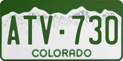 CO license plate ATV730