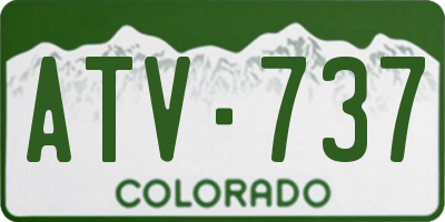 CO license plate ATV737