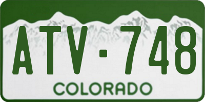 CO license plate ATV748
