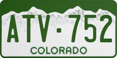 CO license plate ATV752