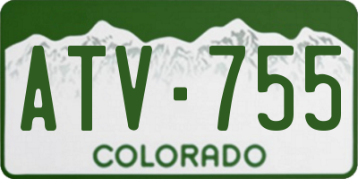 CO license plate ATV755