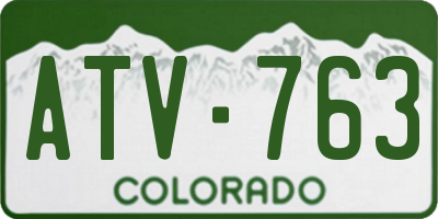 CO license plate ATV763