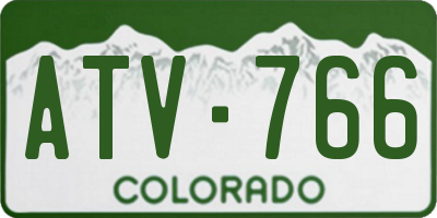 CO license plate ATV766
