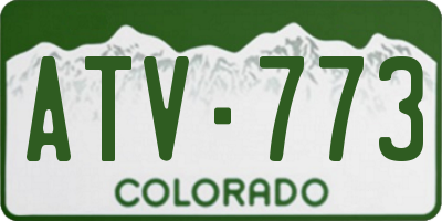 CO license plate ATV773