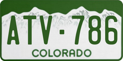 CO license plate ATV786