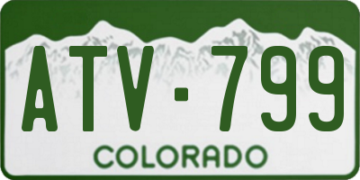 CO license plate ATV799