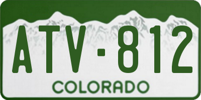 CO license plate ATV812