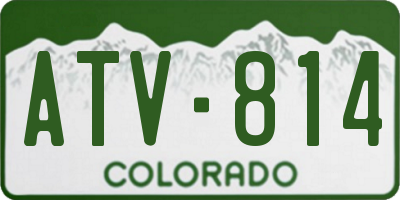 CO license plate ATV814