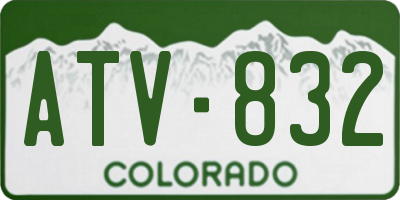 CO license plate ATV832