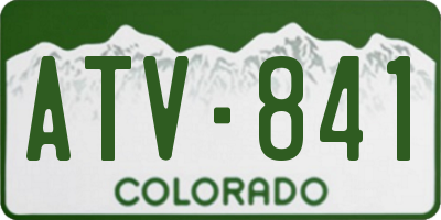 CO license plate ATV841