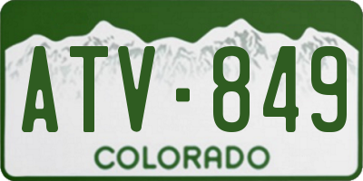 CO license plate ATV849