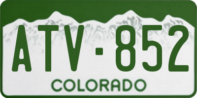 CO license plate ATV852