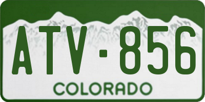 CO license plate ATV856