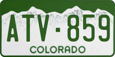CO license plate ATV859