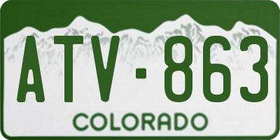 CO license plate ATV863