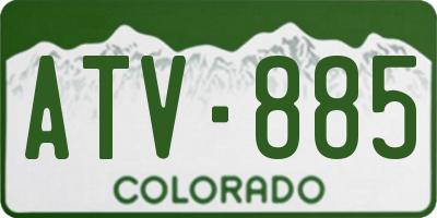 CO license plate ATV885