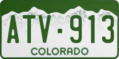 CO license plate ATV913