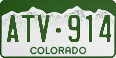 CO license plate ATV914