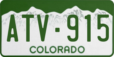 CO license plate ATV915