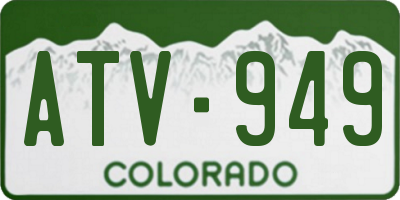 CO license plate ATV949