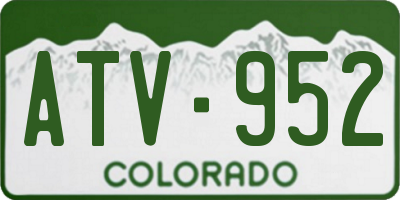 CO license plate ATV952