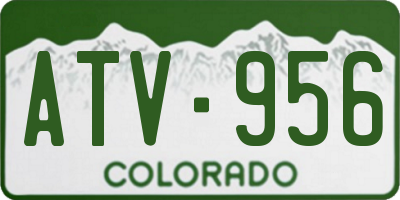 CO license plate ATV956