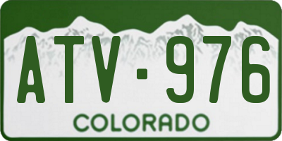 CO license plate ATV976