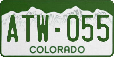 CO license plate ATW055