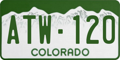 CO license plate ATW120