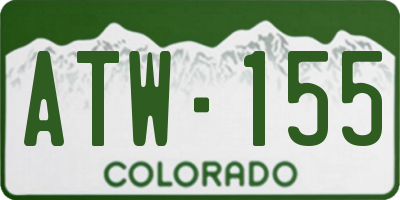 CO license plate ATW155