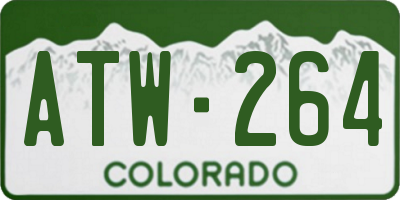CO license plate ATW264