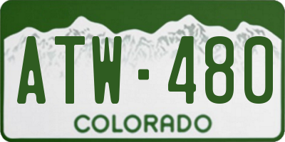 CO license plate ATW480