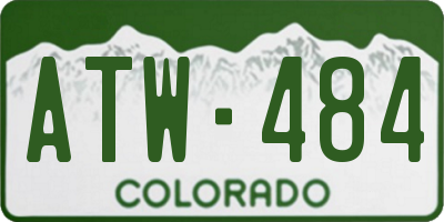 CO license plate ATW484