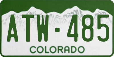 CO license plate ATW485