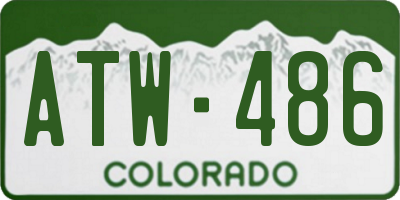 CO license plate ATW486