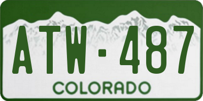 CO license plate ATW487