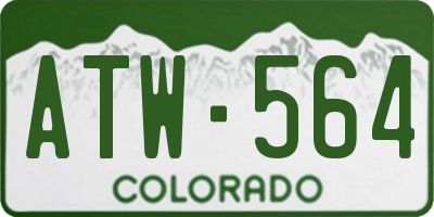 CO license plate ATW564