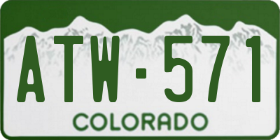 CO license plate ATW571