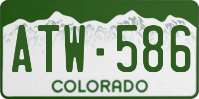 CO license plate ATW586