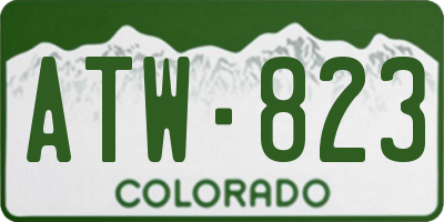 CO license plate ATW823