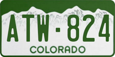 CO license plate ATW824