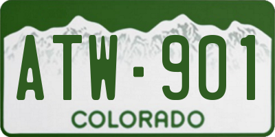 CO license plate ATW901