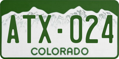 CO license plate ATX024