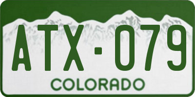 CO license plate ATX079
