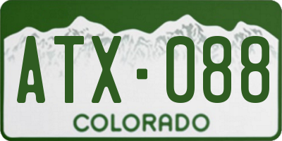 CO license plate ATX088