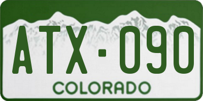 CO license plate ATX090