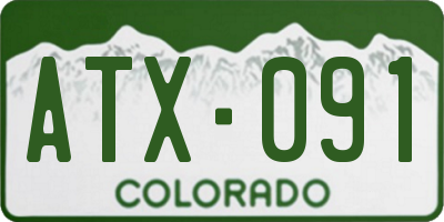 CO license plate ATX091