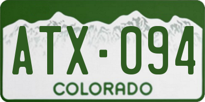 CO license plate ATX094