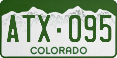CO license plate ATX095